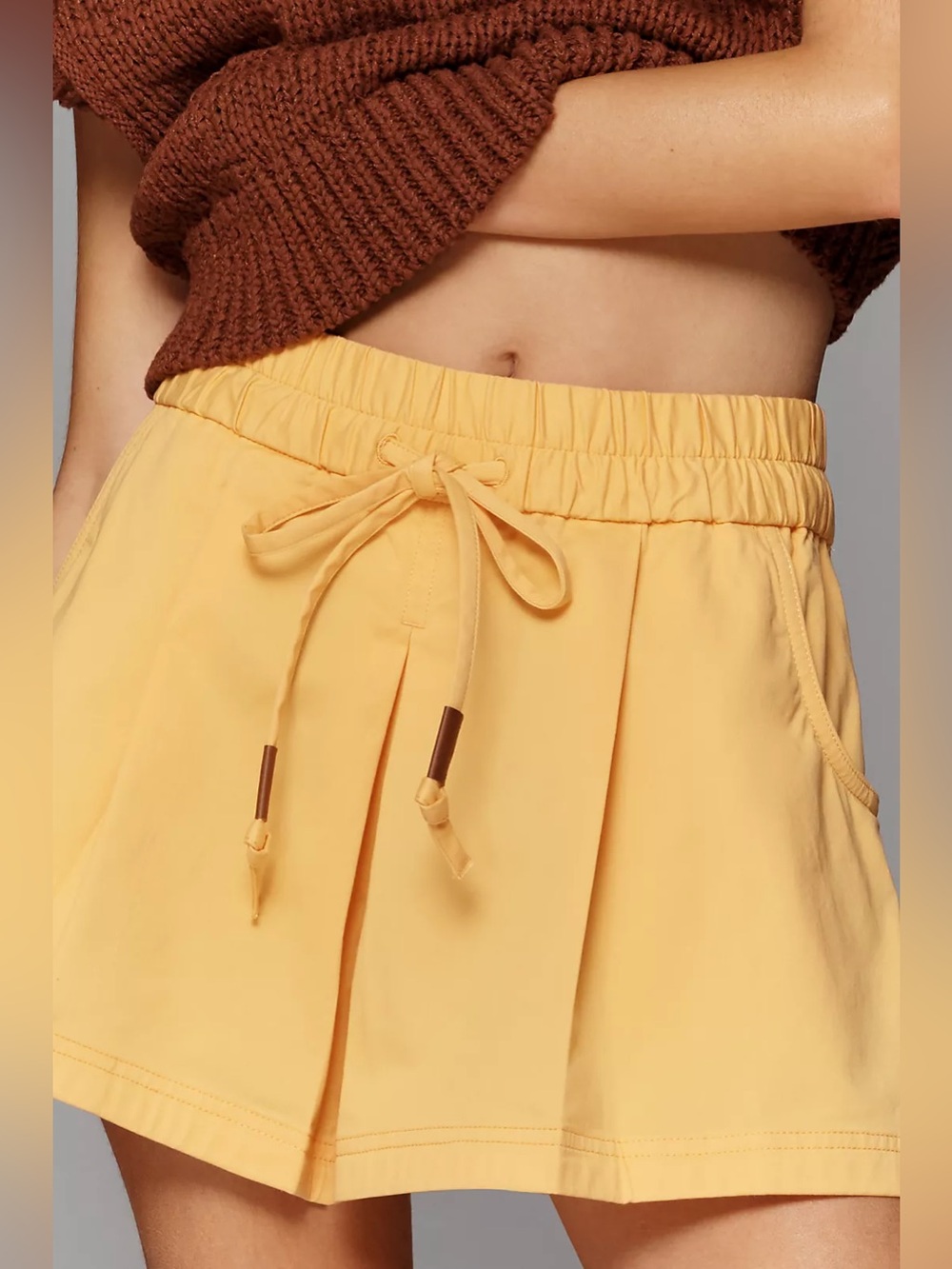 Anthropologie - Maeve Skirty Chino Utility Shorts - Mango